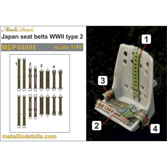 1/48 WWII Japanese Seatbelts 3D Decals Type #2