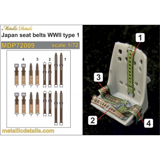 1/72 WWII Japanese Seatbelts 3D Decals Type #1