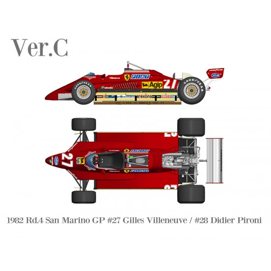 1/43 Multi-Material Kit: Ferrari 126C2 Ver.C 1982 Rd.4 San Marino GP ...