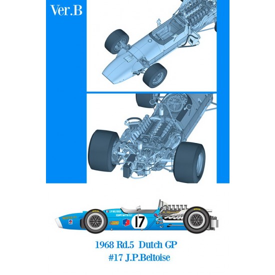 1/12 Matra MS11 F1 J.P. Beltoise Ver.B: 1968 Rd.5 Dutch GP Multi-material kit