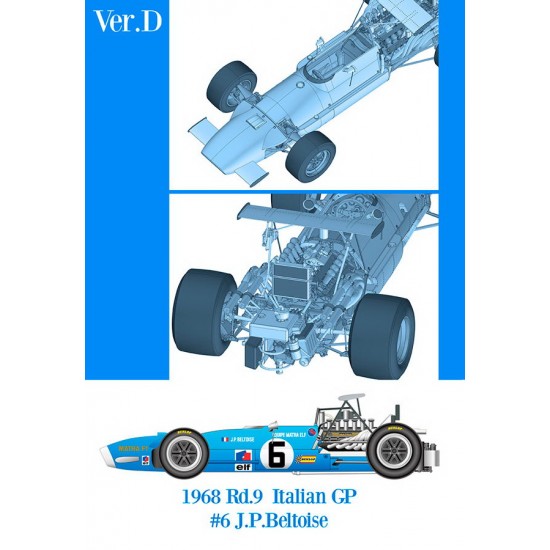 1/12 Matra MS11 F1 J.P. Beltoise Ver.D: 1968 Rd.9 Italian GP Multi-material kit