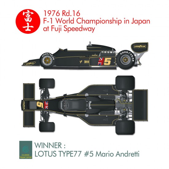 1/12 Lotus Type 77 1976 Rd.16 F-1 WC in Japan Winner #5 Mario Andretti