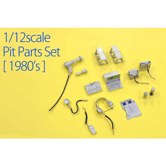 1/12 F1 Pit Scene Parts Set 1980s (white metal)