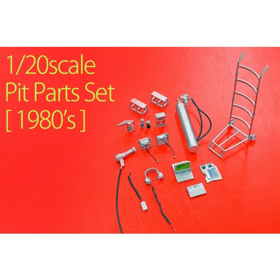 1/20 F1 Pit Scene Parts Set 1980s (white metal)