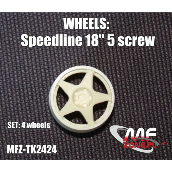 1/24 18'' Speedline Wheels 5 Spoke 5 Screw