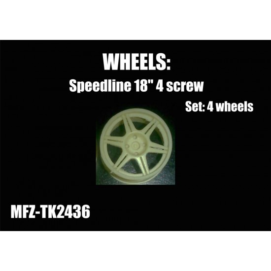 1/24 18'' Speedline Wheels 6 Spoke 4 Screw