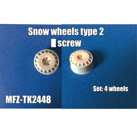 1/24 16'' Snow Wheels Type 2, 5 Screw