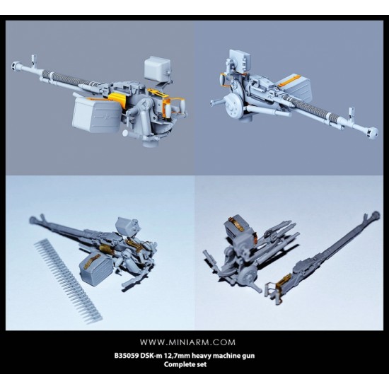 1/35 DSK-m 12.7mm Heavy Machine Gun, Fastener & PE for Modern Russian Armour