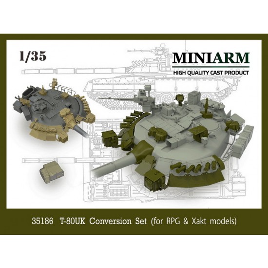 1/35 T-80UK Conversion set for RPG Model/Xakt kits