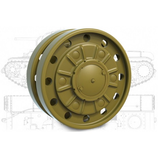 1/35 KV Roadwheel set (1941-42) for Zvezda/Tamiya/Trumpeter kits