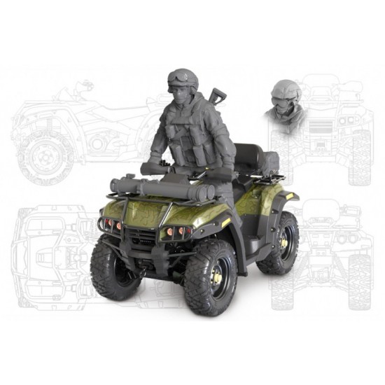 1/35 ATV Quadrobike AM-1 Full kit with Rider (RF Airborne)