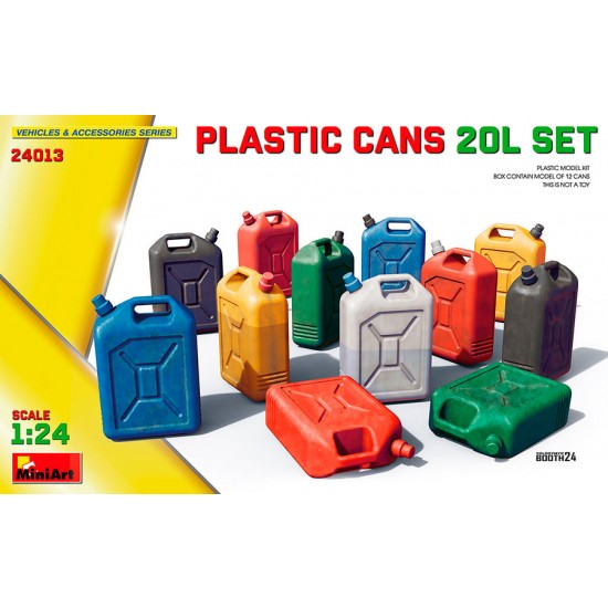 1/24 Plastic Cans 20L Set (12pcs)