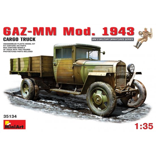 1/35 GAZ-MM Mod.1943 Cargo Truck with 2 figures