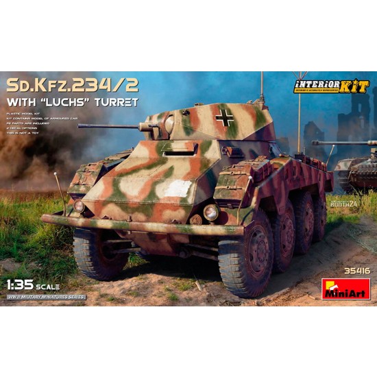 1/35 Sd.Kfz.234/2 Armoured Car with Luchs Turret [Interior Kit]