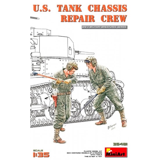 1/35 US Tank Chassis Repair Crew (2 figures)