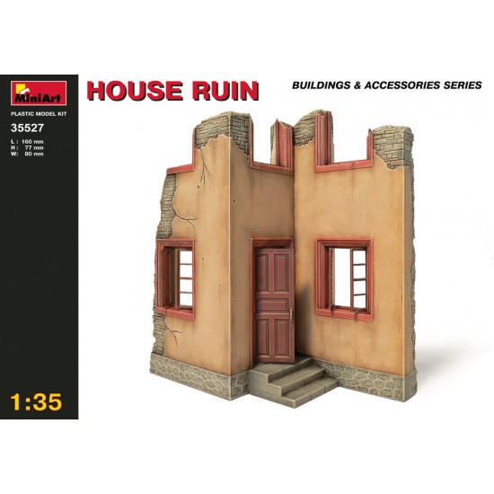 1/35 House Ruin (Size L x H x W: 160mm x 77mm x 80mm)