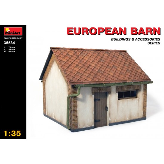 1/35 European Barn (Size L x H x W: 170mm x 135mm x 140mm) 