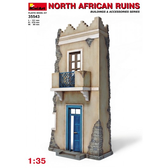 1/35 North African Ruins (Size L x H x W: 131mm x 270mm x 80mm)