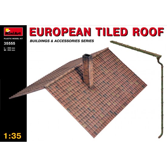 1/35 European Tiled Roof (Size L x W: 250mm x 252mm) 