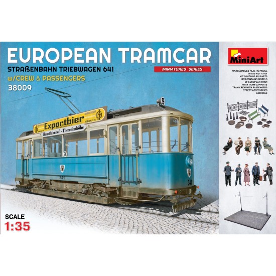 1/35 European Tramcar (StraBenbahn Triebwagen 641) with Crew and Passengers