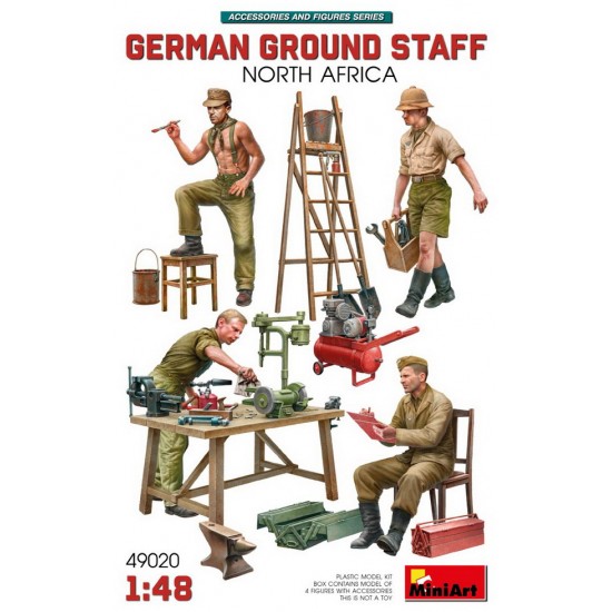 1/48 German Ground Staff with Accessories. North Africa