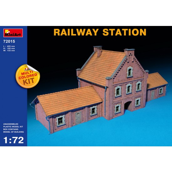 1/72 Railway Station (Building Size L x H x W: 405mm x 160mm x 133mm)