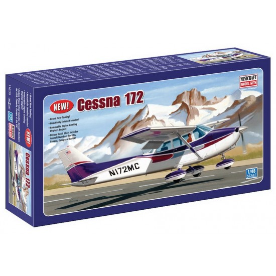 1/48 Cessna 172 Skyhawk (Tricycle Gear w/Registration Numbers) (# ...