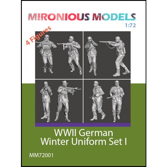 1/72 WWII German Winter Uniform Set I (4 figures)