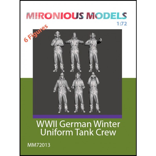 1/72 WWII German Winter Uniform Tank Crew (6 figures)