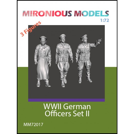 1/72 WWII German Officers Set II (3 figures)