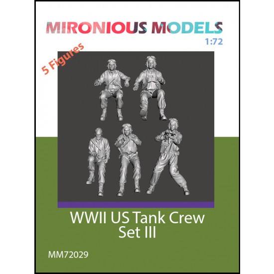 1/72 WWII US Tank Crew Set III (5 figures)