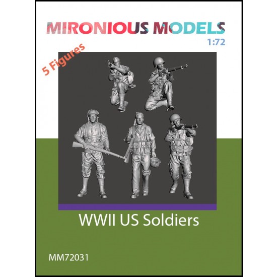 1/72 WWII US Soldiers (5 figures)