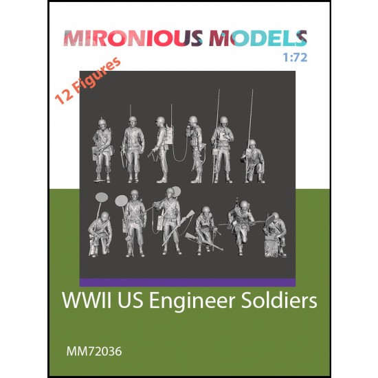 1/72 WWII US Engineer Soldiers (12 figures)