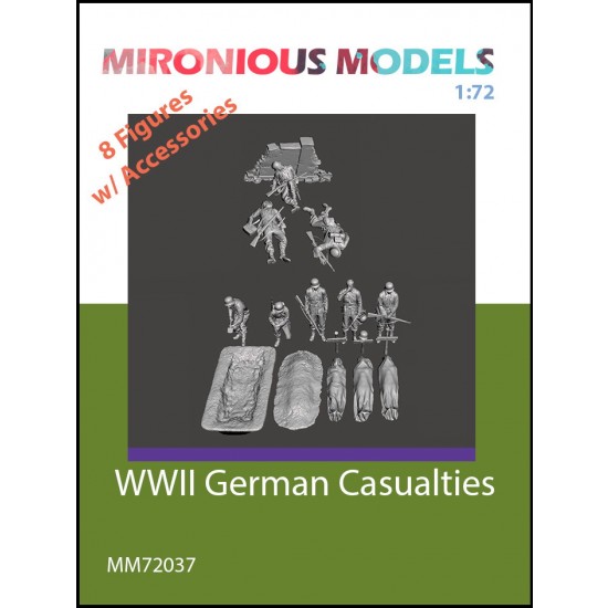 1/72 WWII German Casualties (8 figures with accessories)