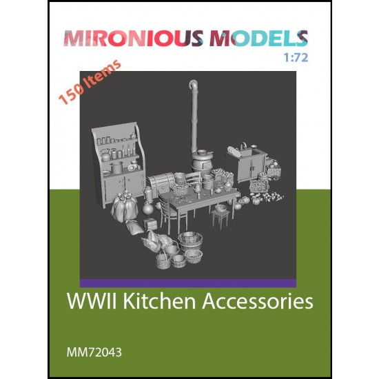 1/72 WWII Kitchen Accessories (15pcs)