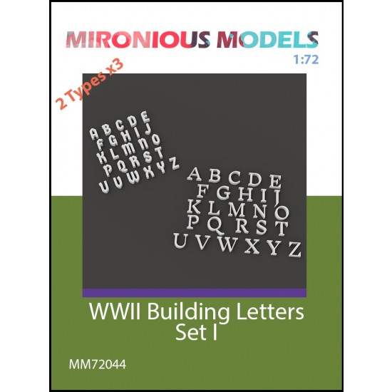 1/72 WWII Building Letters Set I (2 types, each type: 3pcs)