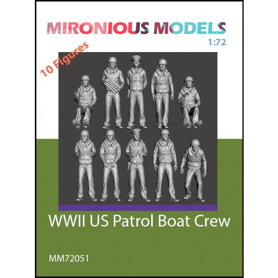 1/72 WWII US Patrol Boat Crew (10 figures)