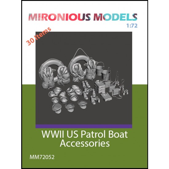 1/72 WWII US Patrol Boat Accessories (30pcs)