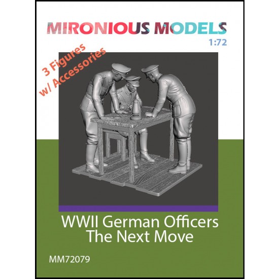 1/72 WWII German Officers The Next Move (3 figures with accessories)