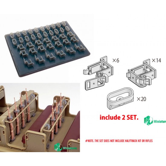 1/35 German Army Rifle Holder Set for Halftrack (3D Printed)