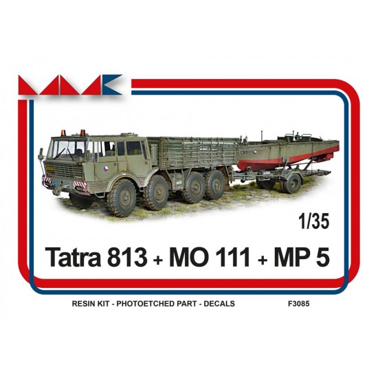 1/35 Tatra 813 Heavy Truck, MP 5 Trailer and MO 111 Mocal Army River Ship