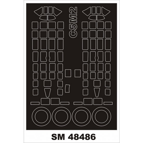 1/48 C5M2 BABS Paint Mask for Fine Molds kits (outside, inside)