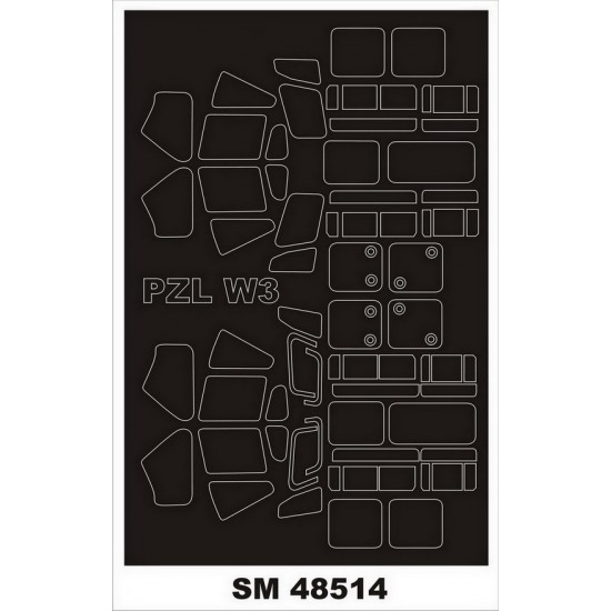 1/48 PZL W-3 Sokol Paint Mask for Answer kits (outside, inside)