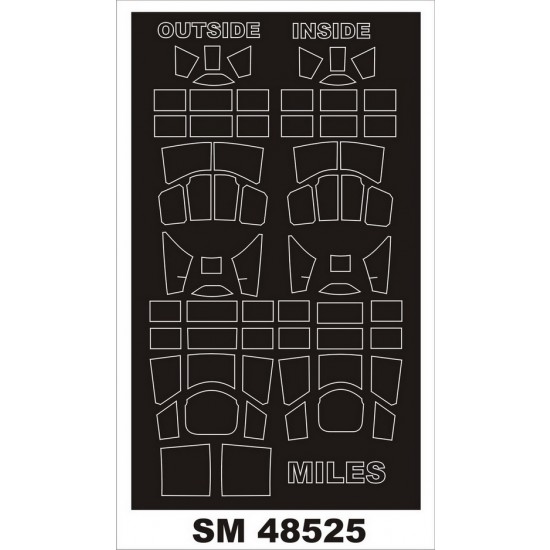 1/48 Miles Master I Paint Masking for Dora Wings kits (outside, inside)