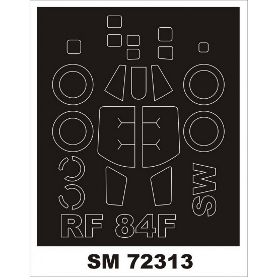 1/72 RF-84F Paint Mask for Sword kits (outside)