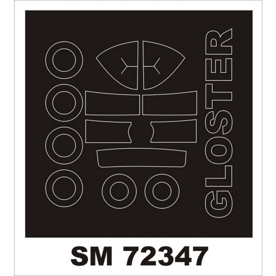 1/72 Gloster E-38 Paint Masking for Clear Prop kits