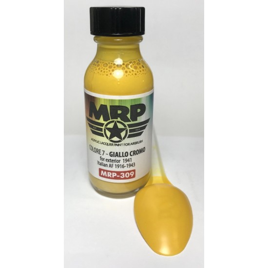 Acrylic Lacquer Paint - Giallo Cromo for Exterior 1941 30ml