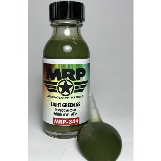 Acrylic Lacquer Paint - Light Green G5 "WWII British AFVs Disruptive Colour" (30ml)