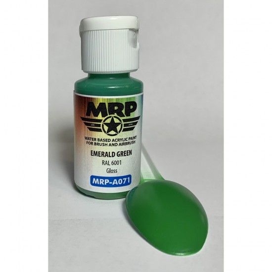 Acrylic Paint - Emerald Green RAL 6001 17ml (#MRP-A071) - BNA Model World
