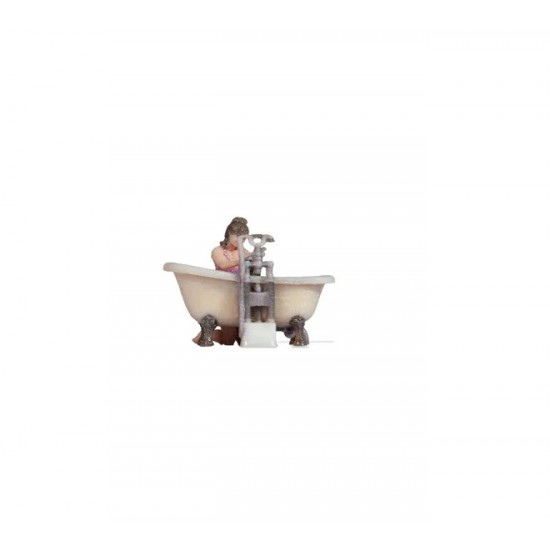 HO Scale Woman Bathing Child (assembled painted 3D figures)